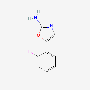 molecular formula C9H7IN2O B13656552 5-(2-Iodophenyl)oxazol-2-amine 