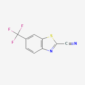 molecular formula C9H3F3N2S B13656554 6-(Trifluoromethyl)benzo[d]thiazole-2-carbonitrile 