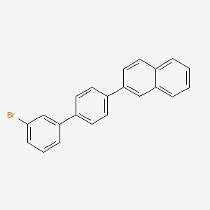 molecular formula C22H15Br B13656566 2-(3'-Bromo-[1,1'-biphenyl]-4-yl)naphthalene 