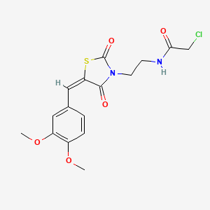 2-Chloro-N-{2-[5-(3,4-dimethoxy-benzylidene)-2,4-dioxo-thiazolidin-3-yl]-ethyl}-acetamide