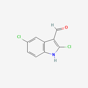 molecular formula C9H5Cl2NO B1365662 2,5-二氯-1H-吲哚-3-甲醛 CAS No. 535924-87-9