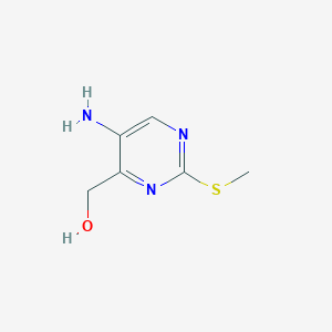 molecular formula C6H9N3OS B13656642 (5-Amino-2-(methylthio)pyrimidin-4-yl)methanol 