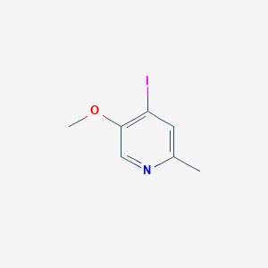 molecular formula C7H8INO B13656656 4-Iodo-5-methoxy-2-methylpyridine 