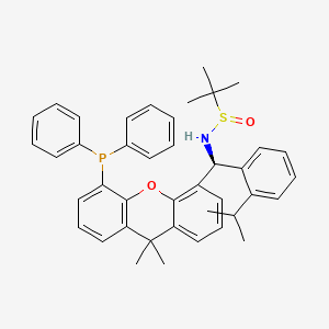 molecular formula C41H44NO2PS B13656695 (R)-N-((S)-(5-(Diphenylphosphanyl)-9,9-dimethyl-9H-xanthen-4-yl)(2-isopropylphenyl)methyl)-2-methylpropane-2-sulfinamide 