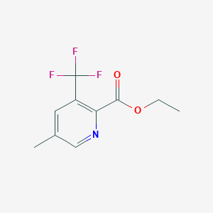 molecular formula C10H10F3NO2 B13656711 Ethyl 5-methyl-3-(trifluoromethyl)picolinate 