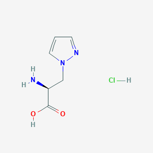 molecular formula C6H10ClN3O2 B13656717 (2S)-2-amino-3-(1H-pyrazol-1-yl)propanoic acid hydrochloride 