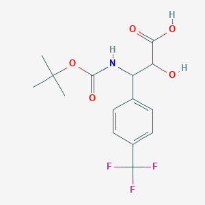 2-Hydroxy-3-[(2-methylpropan-2-yl)oxycarbonylamino]-3-[4-(trifluoromethyl)phenyl]propanoic acid