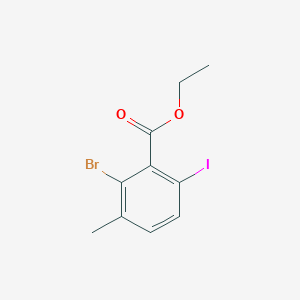 molecular formula C10H10BrIO2 B13656753 Ethyl 2-bromo-6-iodo-3-methylbenzoate 