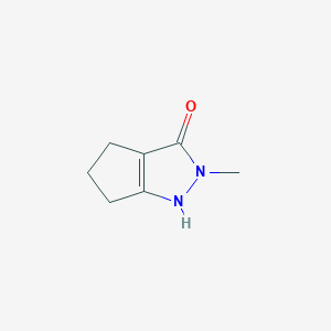 molecular formula C7H10N2O B13656773 2-Methyl-2,4,5,6-tetrahydrocyclopenta[c]pyrazol-3-ol 