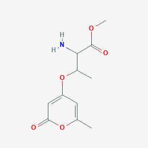 methyl 2-amino-3-((6-methyl-2-oxo-2H-pyran-4-yl)oxy)butanoate