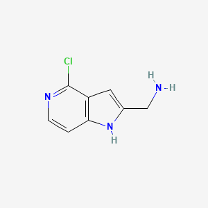 molecular formula C8H8ClN3 B13656828 (4-Chloro-1H-pyrrolo[3,2-c]pyridin-2-yl)methanamine 