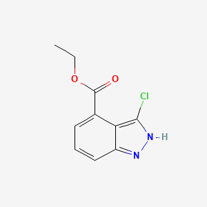 molecular formula C10H9ClN2O2 B13656865 Ethyl 3-chloro-1H-indazole-4-carboxylate 