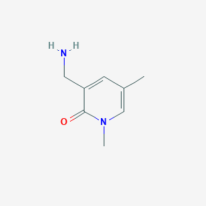 molecular formula C8H12N2O B13656920 3-(Aminomethyl)-1,5-dimethylpyridin-2(1H)-one 