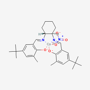 molecular formula C30H40CoN3O5 B13656977 [[2,2'-[(1R,2R)-1,2-Cyclohexanediylbis[(nitrilo-|EN)methylidyne]]bis[4-(1,1-dimethylethyl)-6-methyl-phenolato-|EO]](2-)](nitrato-|EO)cobalt 