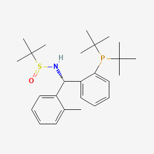 (R)-N-((S)-(2-(Di-tert-butylphosphanyl)phenyl)(o-tolyl)methyl)-2-methylpropane-2-sulfinamide