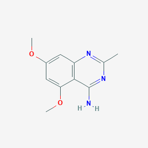 molecular formula C11H13N3O2 B13657035 5,7-Dimethoxy-2-methylquinazolin-4-amine 