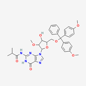 N-[9-[5-[[bis(4-methoxyphenyl)-phenylmethoxy]methyl]-4-hydroxy-3-methoxyoxolan-2-yl]-6-oxo-1H-purin-2-yl]-2-methylpropanamide