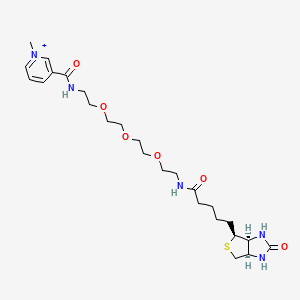 1-Methyl-3-((13-oxo-17-((3aS,4S,6aR)-2-oxohexahydro-1H-thieno[3,4-d]imidazol-4-yl)-3,6,9-trioxa-12-azaheptadecyl)carbamoyl)pyridin-1-ium