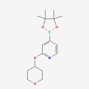 2-((Tetrahydro-2H-pyran-4-yl)oxy)-4-(4,4,5,5-tetramethyl-1,3,2-dioxaborolan-2-yl)pyridine