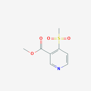 molecular formula C8H9NO4S B13657113 Methyl 4-(methylsulfonyl)nicotinate 