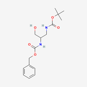 molecular formula C16H24N2O5 B13657119 (2R)-1-Hydroxy-3-(Boc-amino)-2-(Cbz-amino)-propane 