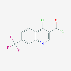 4-Chloro-7-(trifluoromethyl)quinoline-3-carbonyl chloride