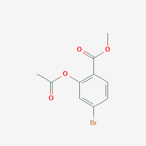 molecular formula C10H9BrO4 B13657170 Methyl 2-acetoxy-4-bromobenzoate 