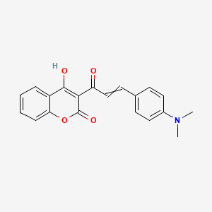 molecular formula C20H17NO4 B13657204 (E)-3-(3-(4-(Dimethylamino)phenyl)acryloyl)-4-hydroxy-2H-chromen-2-one 