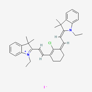 2-(2-(2-Chloro-3-(2-(1-ethyl-3,3-dimethylindolin-2-ylidene)ethylidene)cyclohex-1-en-1-yl)vinyl)-1-ethyl-3,3-dimethyl-3H-indol-1-ium iodide