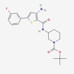 Tert-butyl 3-[[3-amino-5-(3-fluorophenyl)thiophene-2-carbonyl]amino]piperidine-1-carboxylate