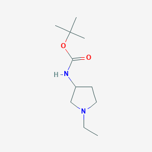 molecular formula C11H22N2O2 B13657254 (R)-tert-Butyl (1-ethylpyrrolidin-3-yl)carbamate 