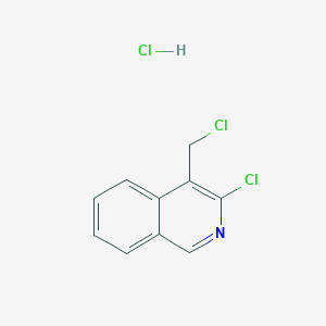 molecular formula C10H8Cl3N B13657255 3-Chloro-4-(chloromethyl)isoquinoline hydrochloride CAS No. 1446346-72-0