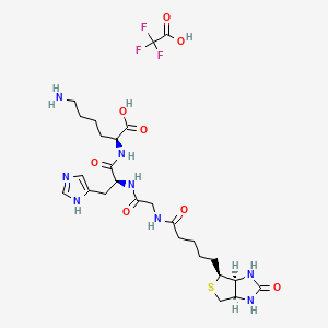 molecular formula C26H39F3N8O8S B13657266 Biotinoyl-Tripeptide-1 trifluoroacetate 