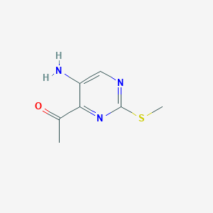 1-(5-Amino-2-(methylthio)pyrimidin-4-yl)ethanone