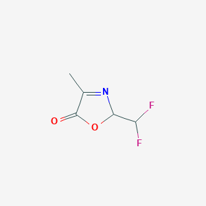 molecular formula C5H5F2NO2 B136573 2-(difluoromethyl)-4-methyl-2H-1,3-oxazol-5-one CAS No. 154140-57-5