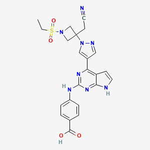 4-((4-(1-(3-(Cyanomethyl)-1-(ethylsulfonyl)azetidin-3-yl)-1H-pyrazol-4-yl)-7H-pyrrolo[2,3-d]pyrimidin-2-yl)amino)benzoic acid