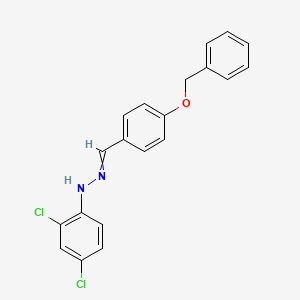 molecular formula C20H16Cl2N2O B1365731 2,4-dichloro-N-[(4-phenylmethoxyphenyl)methylideneamino]aniline 