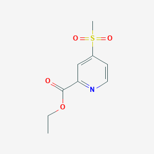 molecular formula C9H11NO4S B13657321 Ethyl 4-(methylsulfonyl)picolinate 