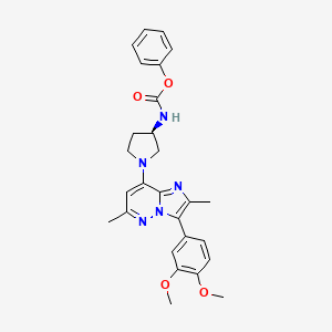 Phenyl (R)-(1-(3-(3,4-dimethoxyphenyl)-2,6-dimethylimidazo[1,2-b]pyridazin-8-yl)pyrrolidin-3-yl)carbamate