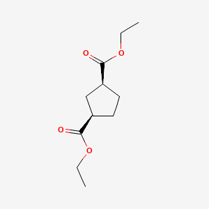 molecular formula C11H18O4 B13657470 rel-(1R,3S)-Diethyl cyclopentane-1,3-dicarboxylate 