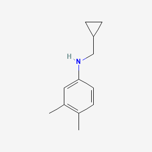 molecular formula C12H17N B13657561 N-(cyclopropylmethyl)-3,4-dimethylaniline CAS No. 356539-38-3