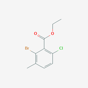 molecular formula C10H10BrClO2 B13657654 Ethyl 2-bromo-6-chloro-3-methylbenzoate 