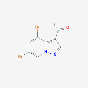 molecular formula C8H4Br2N2O B13657730 4,6-Dibromopyrazolo[1,5-a]pyridine-3-carbaldehyde 