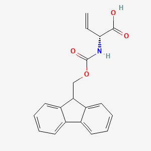 molecular formula C19H17NO4 B13657738 (R)-2-((((9H-Fluoren-9-yl)methoxy)carbonyl)amino)but-3-enoic acid 