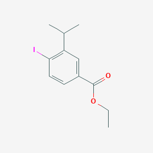 molecular formula C12H15IO2 B13657739 Ethyl 4-iodo-3-isopropylbenzoate 