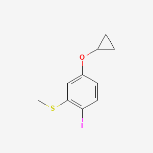 molecular formula C10H11IOS B13657742 (5-Cyclopropoxy-2-iodophenyl)(methyl)sulfane 