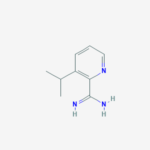 molecular formula C9H13N3 B13657750 3-Isopropylpicolinimidamide 