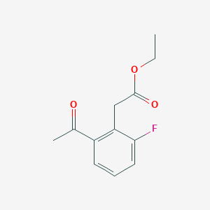 Ethyl 2-(2-acetyl-6-fluorophenyl)acetate