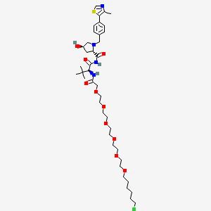 molecular formula C40H63ClN4O10S B13657783 VH032-Peg6-6C-CL 