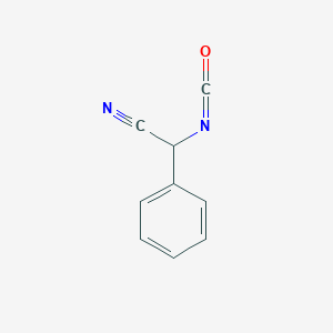 molecular formula C9H6N2O B13657788 2-Isocyanato-2-phenylacetonitrile 